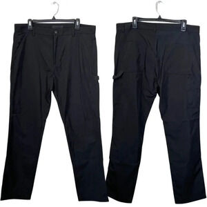 NWT Mennace Shop Flat Front Cargo Straight Leg Pants Men's Size 36 Black Utility